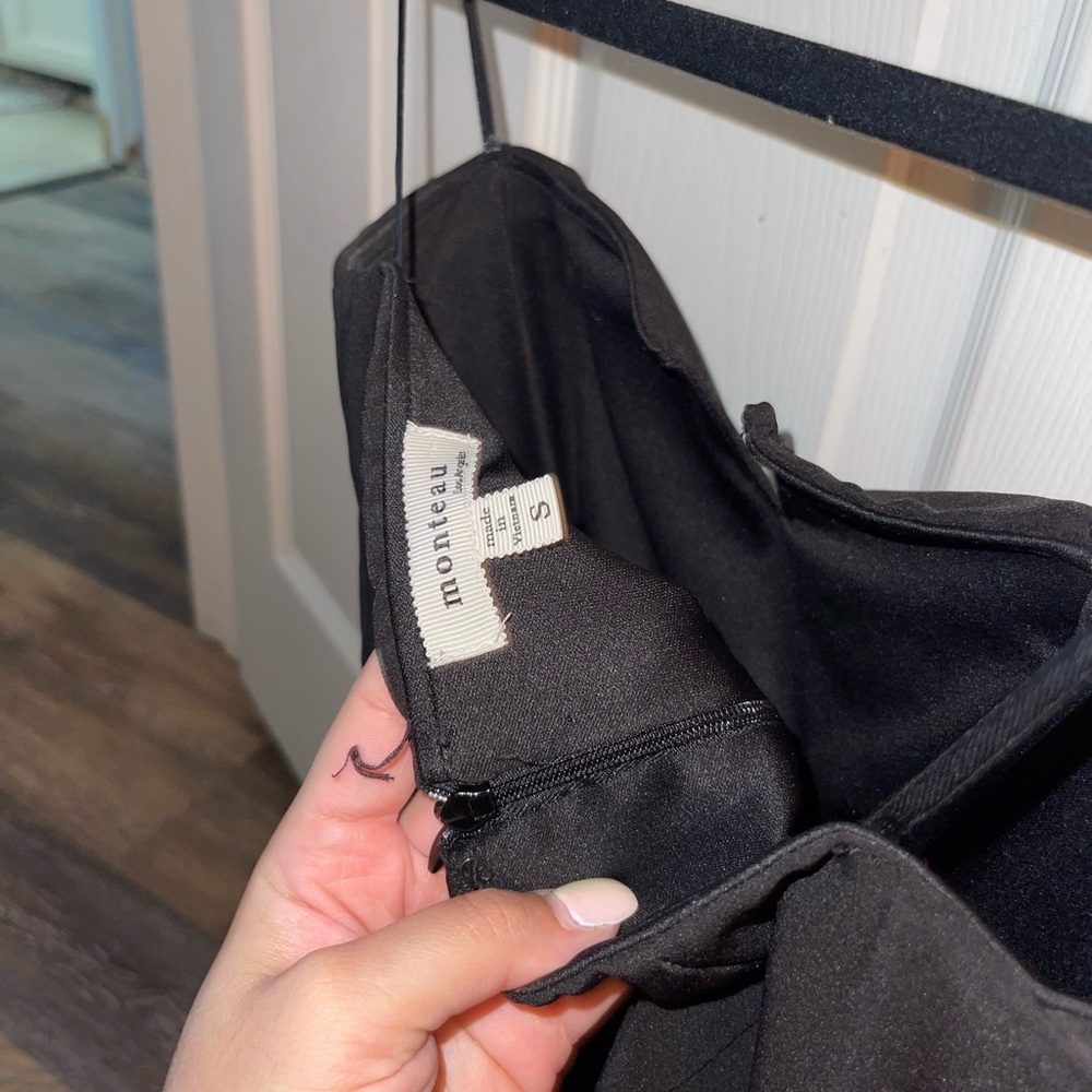 Monteau Strapless Black Romper No Pockets - Picture 4 of 5